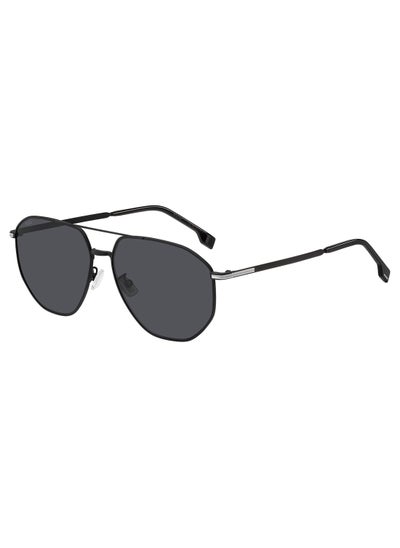 Buy Men's UV Protection Navigator Sunglasses - Boss 1612/F/Sk Black Millimeter - Lens Size: 61 Mm in UAE