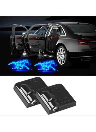 Buy 2 Pieces LED Car Door Horse Logo Projector Shadow Light Set NO: 03 in UAE