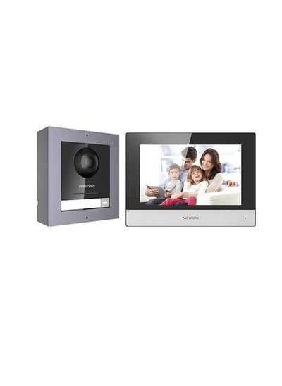 Buy IP Based Video Door Phone/Bell 7-inch Colorful TFT Screen Video Resolution 1080p Wide Angle Coverage BuiltIn Microphone & Loudspeaker Echo Cancellation Water & Dust Resistant in Egypt