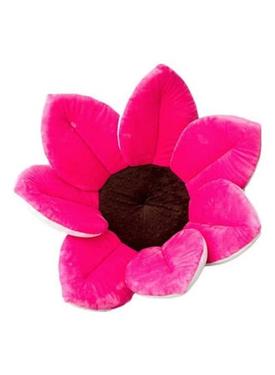 Buy Incredibly Soft Lightweight Portable Flower Shaped Sponge Bath Mat for Kids-Pink in UAE