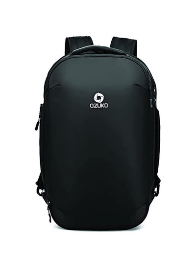 اشتري Ozuko 9216S Waterproof Large Capacity Backpack With Cell Phone Pocket And Shoe Pocket - Black في مصر