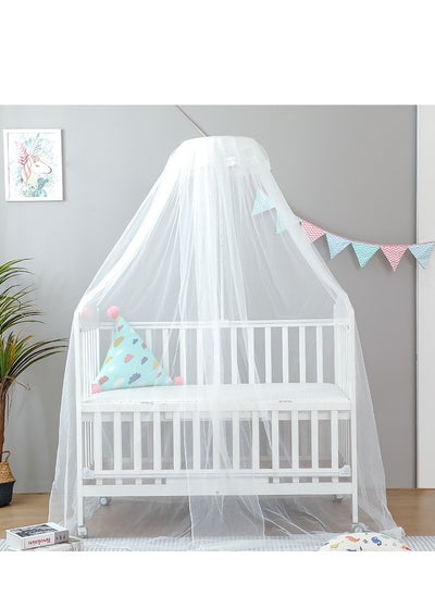 اشتري Mosquito Net With Stand White Suitable For Baby Crib Up To 160 * 80Cm في السعودية