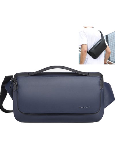 اشتري Water Resistant Polyester Slim Unisex Travel Crossbody Sling Bag Chest Pack(blue) في السعودية