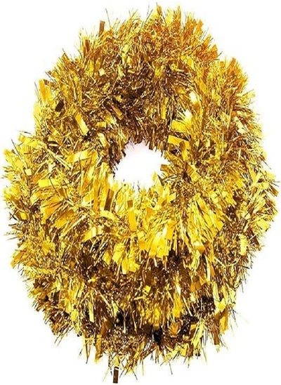 Buy 6M Gold Christmas Tinsel Garland, Fluffy and Shiny Tinsel for Xmas tree, Metallic Chunky Tinsel for Valentine Bouquets Cake Wedding Christmas Party Backdrops Wall Indoor and Outdoor Decor in Egypt