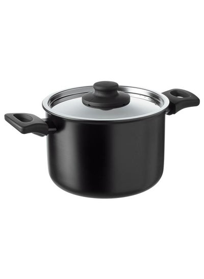 Buy Pot With Lid Black 3 L in Saudi Arabia