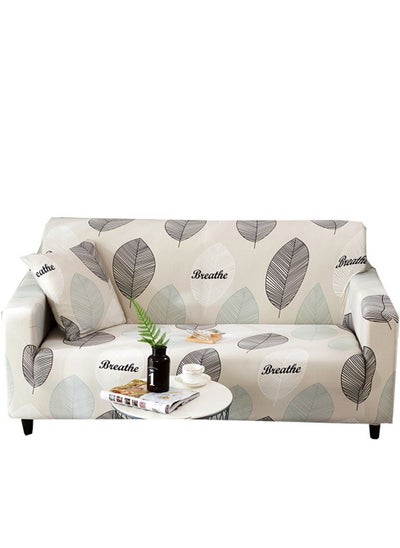 Buy Fashion Stretch Sofa Slipcover, Elastic Fabric Printed 3 Seater Sofa Covers (190-230cm) in UAE