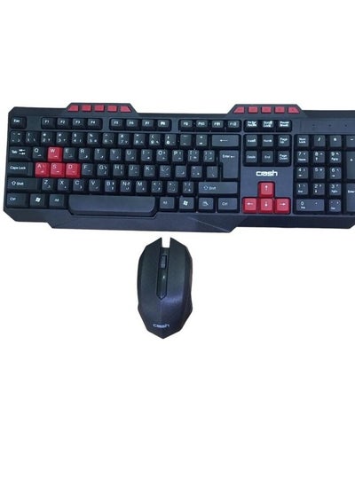 Buy Crush wx100 wireless keyboard and mouse set - black in Egypt