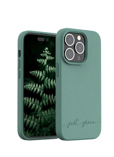 Buy Just Green  iPhone 14 Pro case Natural Night Green- Eco-designed in UAE