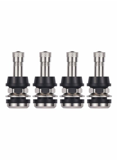 اشتري TR416 Metal Valve Stems 4 Pieces Tire High Pressure Outer Mount Fits 0.453" and 0.625" Rim Hole 1 1/2" Long في الامارات