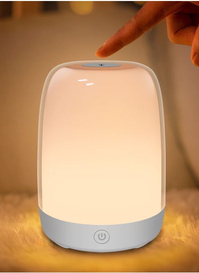 Buy Nursery Night Light for Babies, Baby Night Light with Dimmable Warm Light, 5 Color Changing Light, Usb Rechargeable Bedside Night Light Lamp,  Led Touch Control Light for Baby Bedroom in UAE