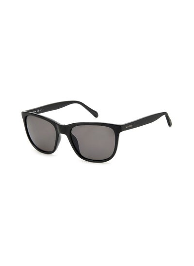 Buy Men's UV Protection Rectangular Sunglasses - Fos 3145/S Black 55 - Lens Size: 55 Mm in UAE