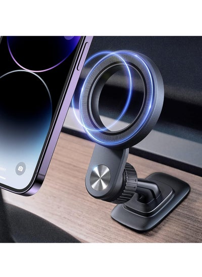 Buy MagSafe Car Mount Magnetic Phone Holder，  Car Dash Mount Phone Holder Fit Curved Surface Flexible Rotation Compatible with iPhone 14 13 12 Pro Max Plus Mini, MagSafe Case in UAE