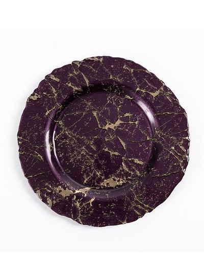 اشتري Carrara Charger Plate, Purple - 32 cm في الامارات