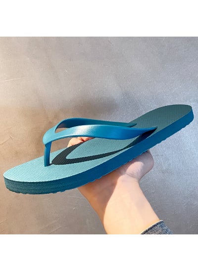 اشتري Chic Mens Summer Flip-Flops Casual Anti-Slip Flatlake green lake green في السعودية