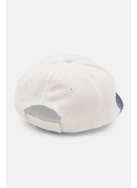 Buy Kids Boy Graphic Print Velcro Cap, White in UAE