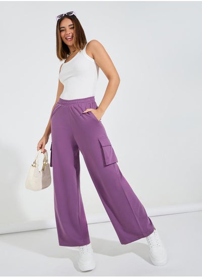 Buy High Waisted Wide Leg Cargo Joggers in Saudi Arabia