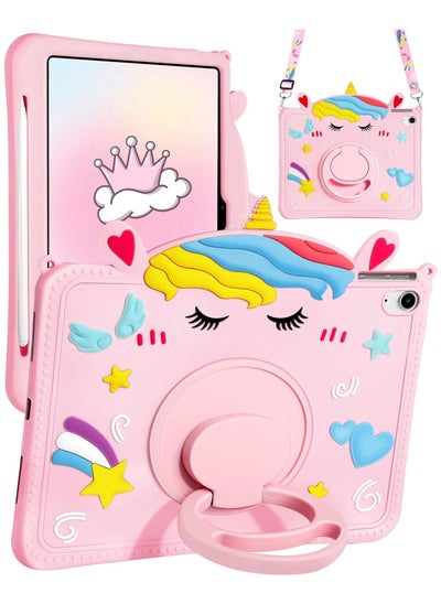 Buy for iPad 10th Generation Case Girls-10.9 inch Cases with Pencil Holder Handle Stand Shoulder Cute Cartoon Girly Teens Unicorn Tablet Cover for iPad 10th Gen 2022 in Saudi Arabia