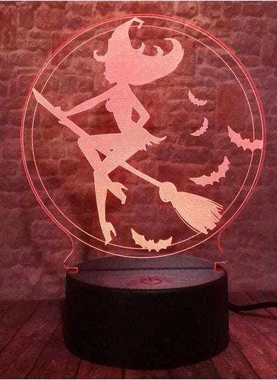 Buy 3D Anime Illusion Lamp New Year Gift Night Light Bedside Table Lamp 16 Color Dimmable with Remote Smart Touch (Color : Kiki's Delivery Service) in UAE