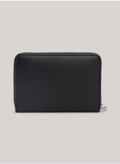 Buy Women's Essential Th Monogram Medium Zip-Around Wallet -  Recycled polyester mix, Black in Saudi Arabia