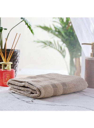 Buy Ideal High Bulk Hand Towel 100% Cotton Lightweight Everyday Use Hand Towels Ultra Soft And Highly Absorbent For Bathroom L 50 x W 90 cm Beige in UAE