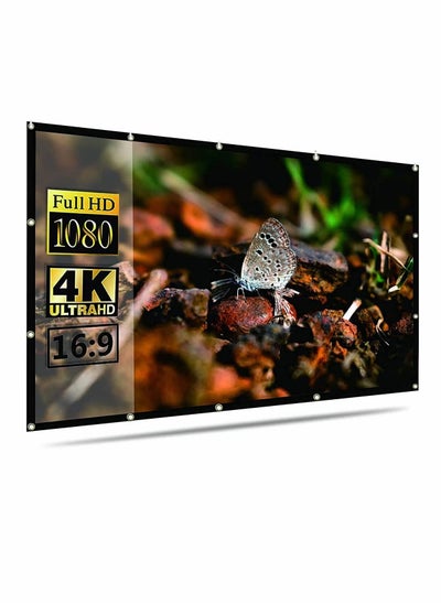 اشتري Projector Screen Upgraded Movie Screen 72 inch 4K 16:9 HD Portable Screen Premium Indoor Outdoor Anti-Crease Projection Screen for Home Theater Backyard Office Movie Presentation في السعودية