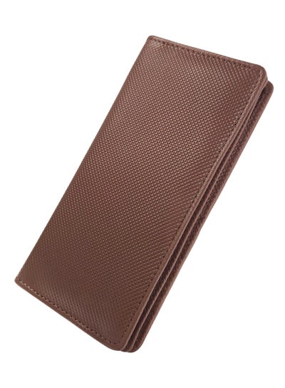 اشتري Long Genuine Leather Wallet for Men, Premium Leather Material with Versatile Compartment, Ideal for Traveling & Daily Use, Perfect Gift for Any Occasion- Chocolate في الامارات