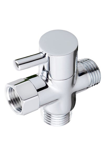 Buy 3 Way Shower Diverter Valve,Solid Brass Shower Arm Diverter Valve for Hand Held Shower Head and Fixed Spray Head,G1/2 Bathroom Universal Shower System Replacement Part in UAE