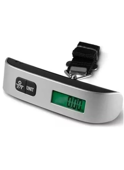 Buy LCD Display Portable Digital Luggage Weighing Scale Black/Silver in Saudi Arabia