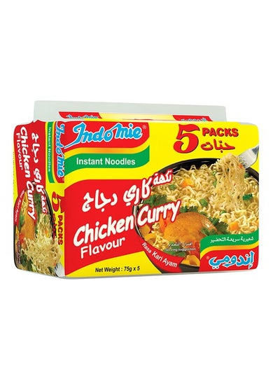 Buy Indomie Chicken Curry Flavoured Instant Noodles 75g Pack of 5 in UAE