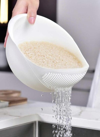 Buy Machine Basket Rice Wash Sieve Strainer White in Saudi Arabia