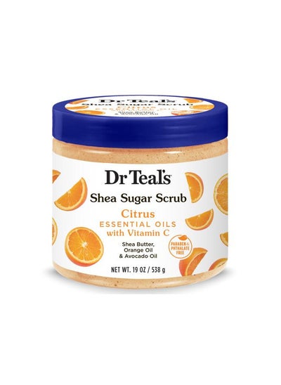 Buy Shea Sugar Body Scrub, Citrus Essential Oils with Vitamin C in UAE