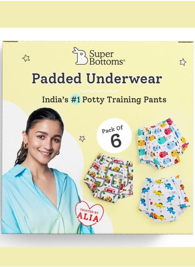 Buy Unisex child Cotton Padded Underwear Pack of 6 for 2-3 Yrs in UAE