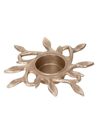 اشتري Ode Tealight Holder, Gold – 12x3 cm في الامارات