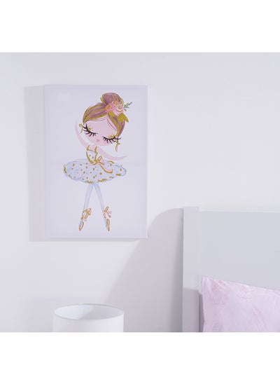 اشتري Little Ballerina Canvas Wall Art 40x60cm - White في الامارات