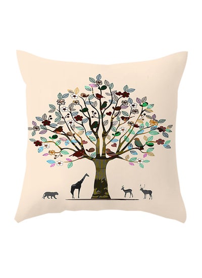 Buy Decorative Printed Soft Pillow Multicolour 45 x 45cm in UAE