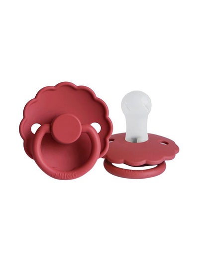 Buy Pack Of 1 Daisy Silicone Baby Pacifier 0-6M Scarlet - Size 1 in Saudi Arabia