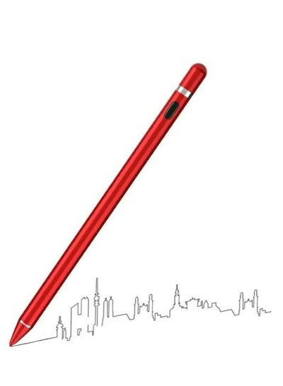 Buy Stylus Pen for Apple iPhone and Android Red in UAE