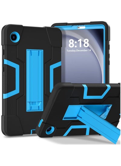 اشتري Case for Galaxy Tab A9 8.7 Case Kids, Heavy Duty Rugged Full-Body Hybrid Shockproof Drop Protection Cover Samsung Galaxy Tab A9 8.7 Inch 2023 Model SM-X110 / SM- X115 (1-Black+Blue) (Black) في الامارات