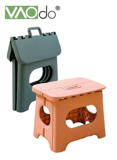 Buy 2PCS Folding Step Stool The Lightweight Step Stool is Sturdy Enough to Support Adults and Safe Enough for Kids Opens Easy with One Flip Great for Kitchen Bathroom Bedroom Kids or Adults in Saudi Arabia