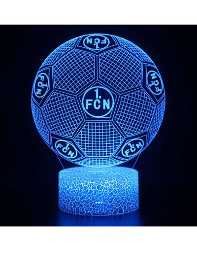 Buy Five Major League Football Team 3D LED Multicolor Night Light Touch 7/16 Color Remote Control Illusion Light Visual Table Lamp Gift Light Team FC Nürnberg in UAE