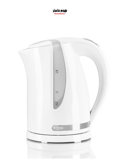 Buy Home Master Concealed Coil Electric Kettle, Made of Plastic, 1.7 Liter Capacity, HM-717, White in Saudi Arabia