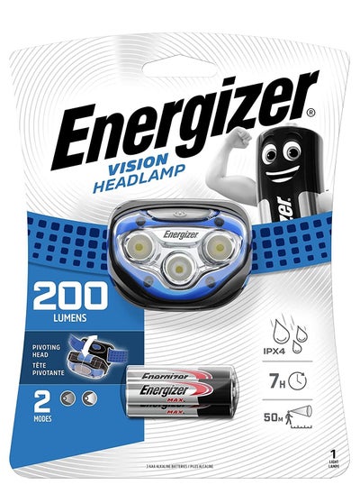 Buy Vision Headlamp LED with 3 Piece AAA Battery in UAE