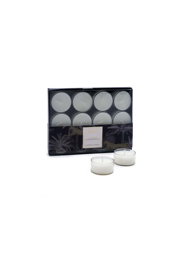 Buy Mystical Set Of 12 Mahagony & Coconut Scented Tea Light Candle 12g in UAE