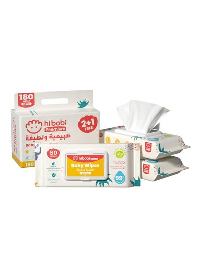 اشتري Baby Wipes  Gentle Soft and Moist Wipes 3 Flip Top Packs 180 Wipes في السعودية