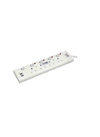 Buy Koolen Plug Socket with Four Plugs and Two USB Ports, 3 Meter Cable Length in Saudi Arabia