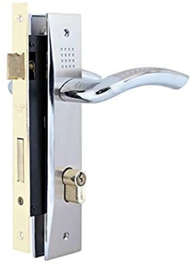 Buy Door Handle Lockset With 3 Keys Silver in UAE