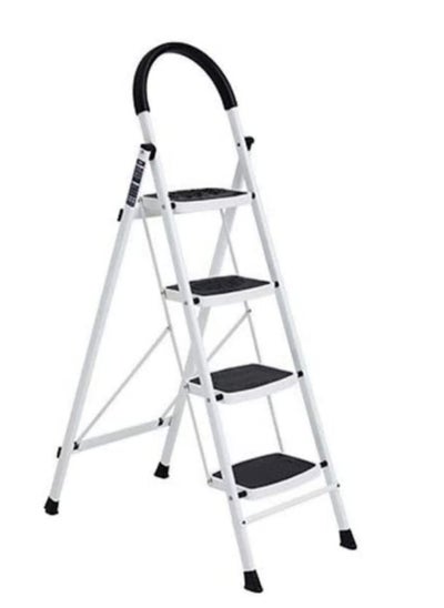 Foldable 4 Steps Ladder Step Stool With Wide Anti-Slip Pedal, Sturdy ...