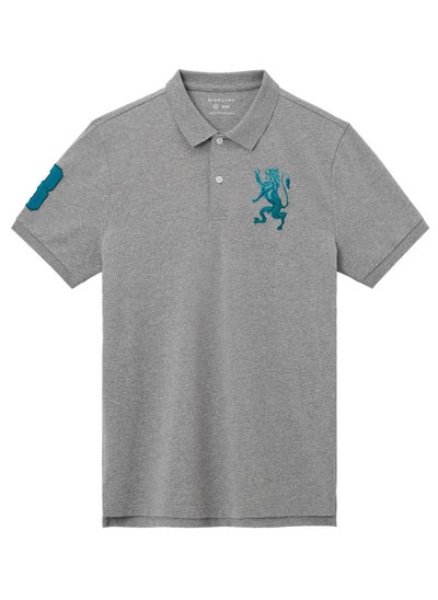 Buy Men's Lion Polo - Grey in Saudi Arabia