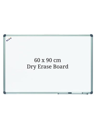 اشتري ECVV® Single Sided Dry Erase Board for Wall 60 x 90cm Aluminum Presentation Magnetic Whiteboard with Pen Tray, Wall-Mounted White Board for School, Office and Home في الامارات