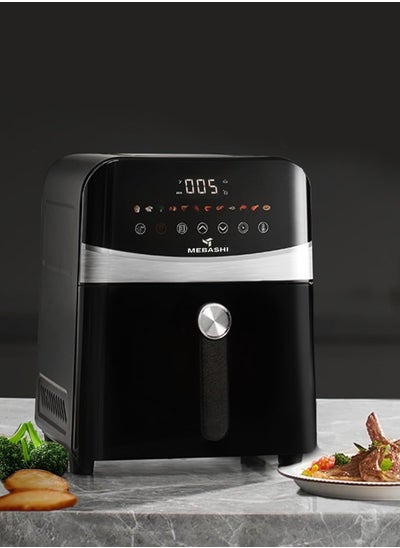 Buy MEBASHI Air Fryer, Digital Touch Screen, 12 preset cooking programs, 9 L Capacity (ME-AF952) (1700-2000W) (Black) in UAE